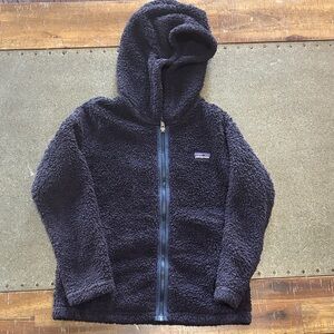 Patagonia Kids Fleece Hoodie - Deep Blue size Small 7-8